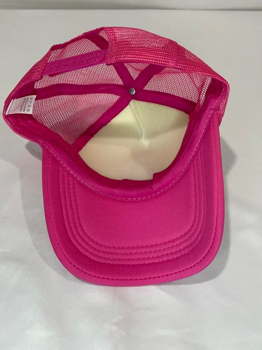 Pink and White Smiley Trucker Hat
